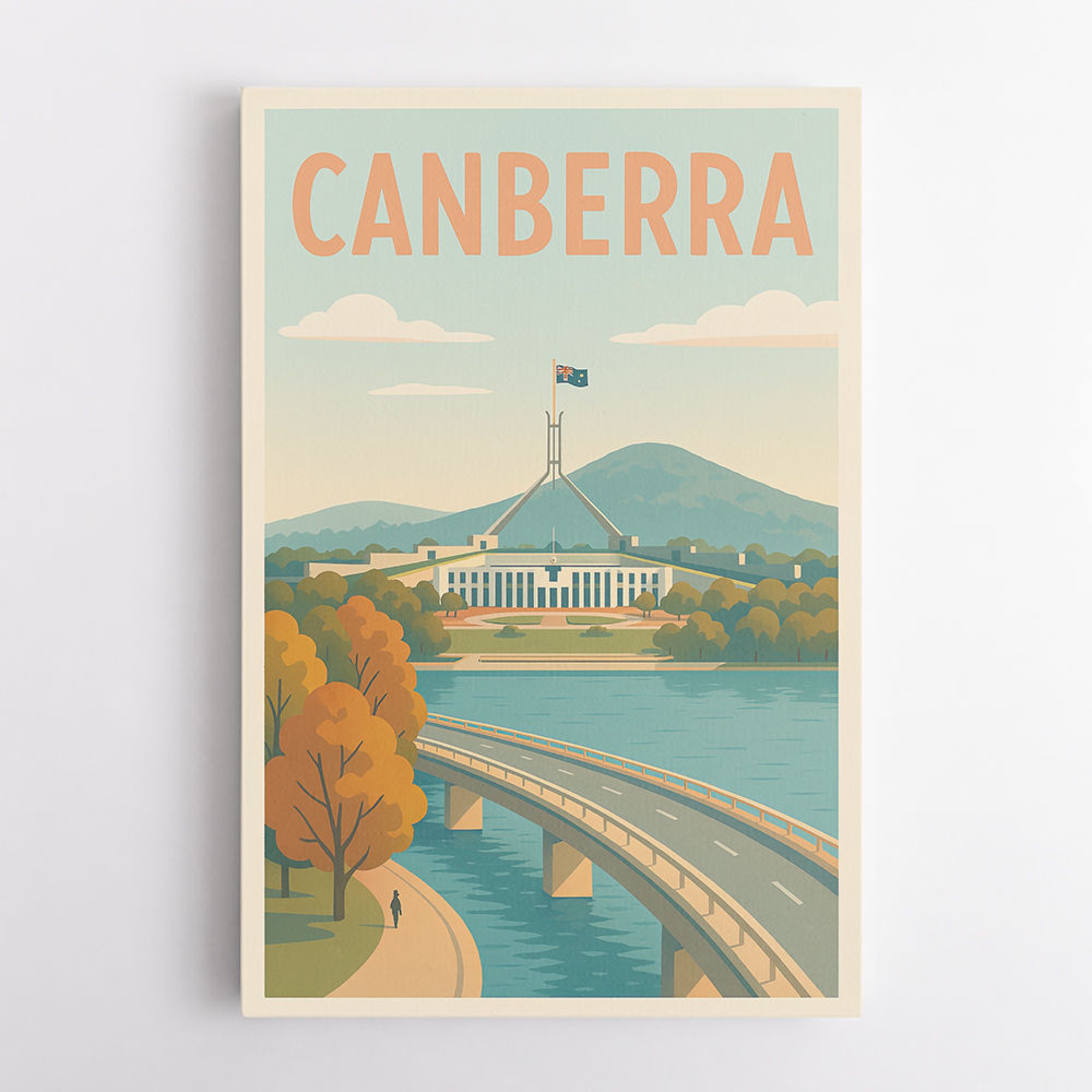 Canberra Travel Poster 1 Wall Art